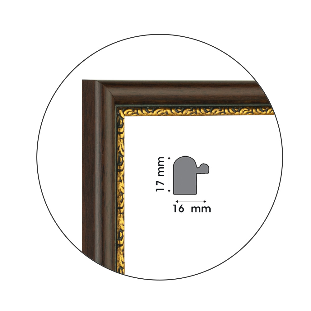 Ramă Castaña Gold | 1,6 cm
